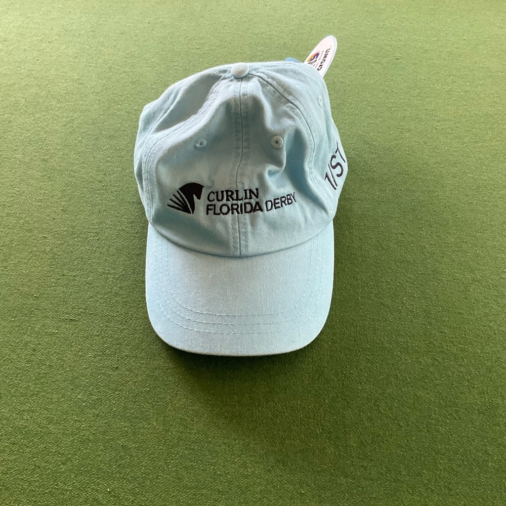 Adams Light Blue Florida Derby horse racing Hat